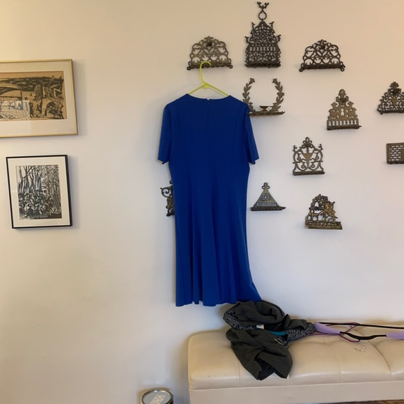 Tahari Blue Dress - Picture 4 of 6